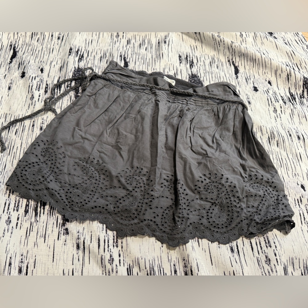 American Eagle Outfitters Charcoal Smocked Top